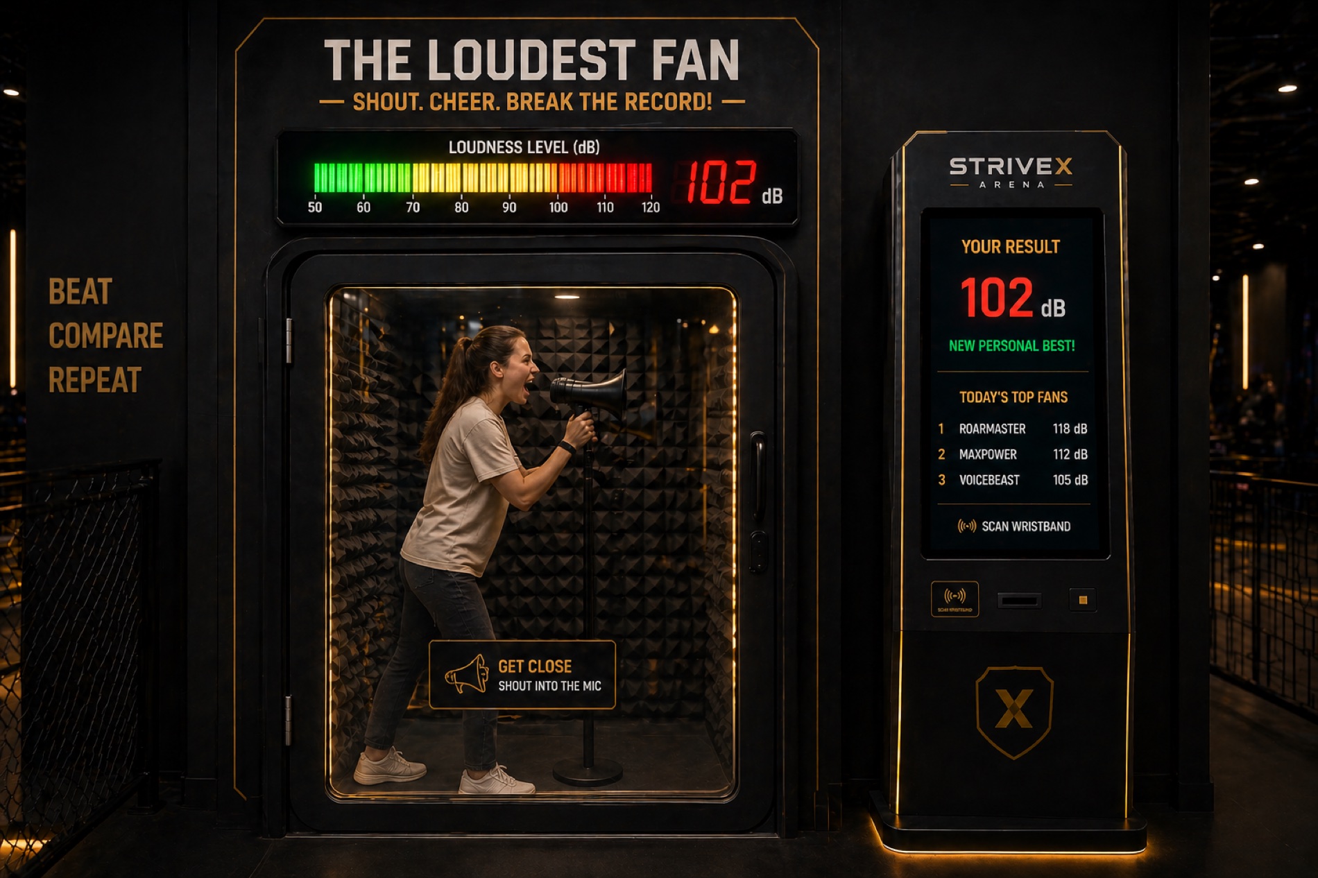 Концепт-рендер голосового испытания Loudest Fan